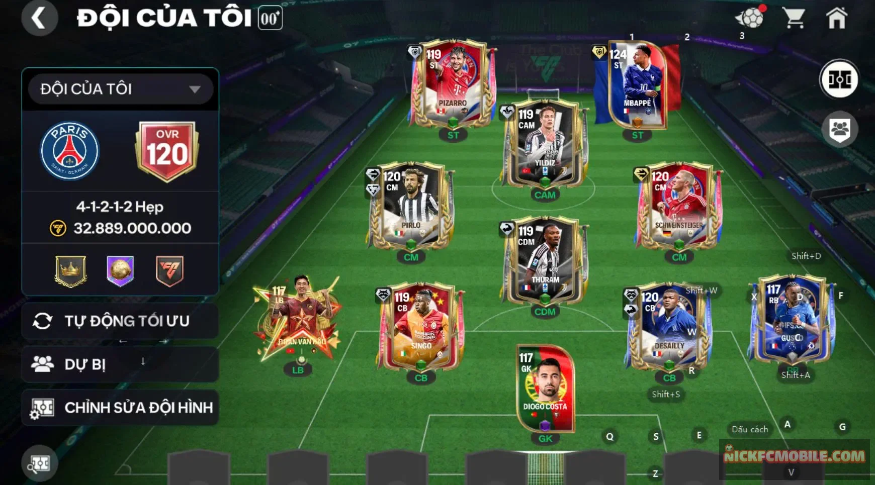 Acc 4 cthu 119 (pirlo, m3p, desali,...) cùng 4 cthu 118, khung đẹp....