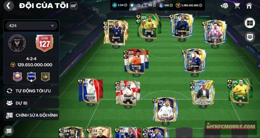 Ovr 127, 6 cầu thủ 120, dư 6K mảnh