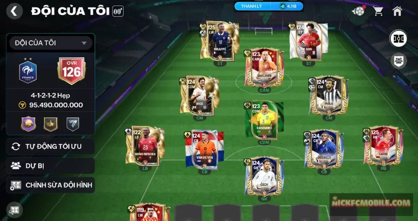 Ovr 126, dư 4K mảnh