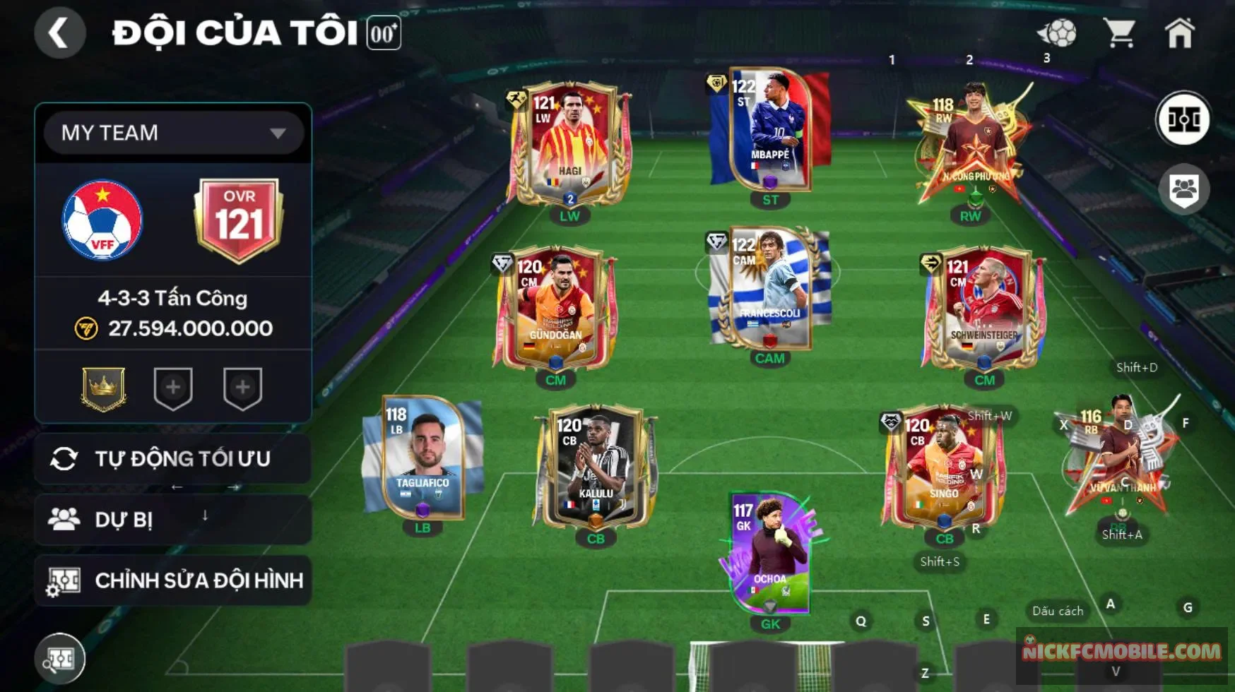 Acc ovr 121 3 cthu 119 (m3p, hagi, sw...) kèm 3 3cthu 118, dư 23k gems...