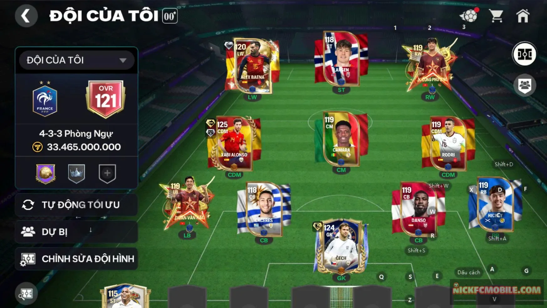 Acc ovr 121 xabi 120 kẹp cech 119, dư 2400 hhth....