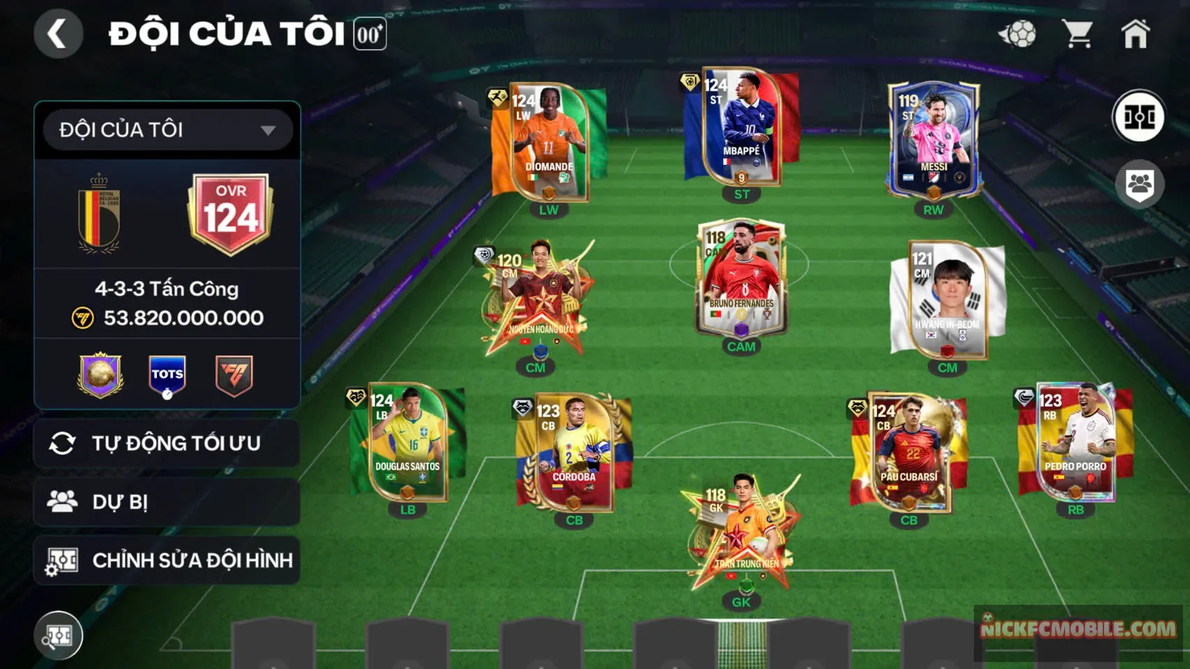 Ms239 Acc ovr124 có 4cthu119 3cthu118 dư nhiều phôi