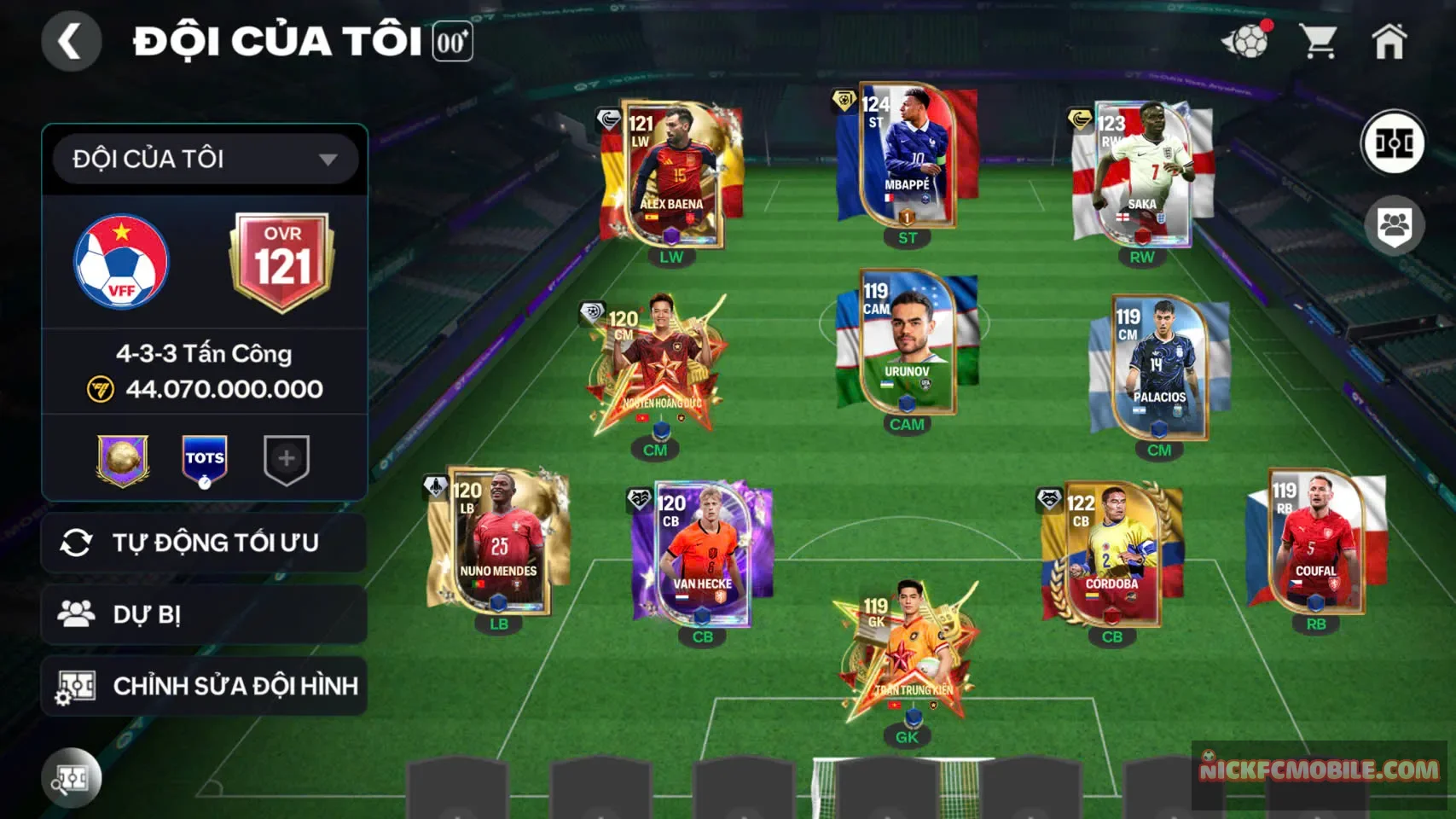 Ms241 Acc ovr121 có m3p+saka kèm 5cthu118 cho ae trải nghiệm