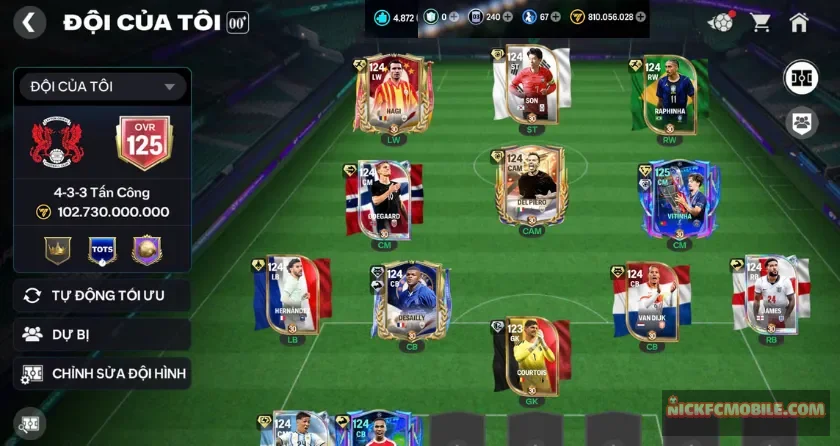 Ovr 125, 4k8 mảnh