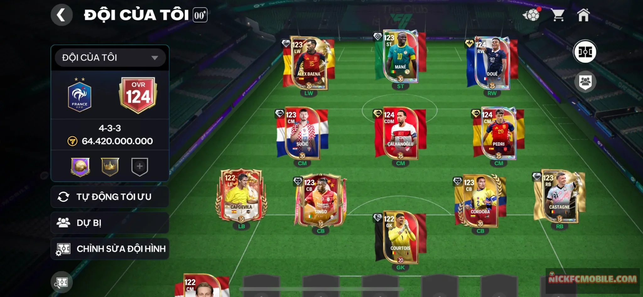 Ovr124 - dàn cầu thủ playstyle chất lượng + dư 2k5 mảnh trao đổi giá tốt mời anh em