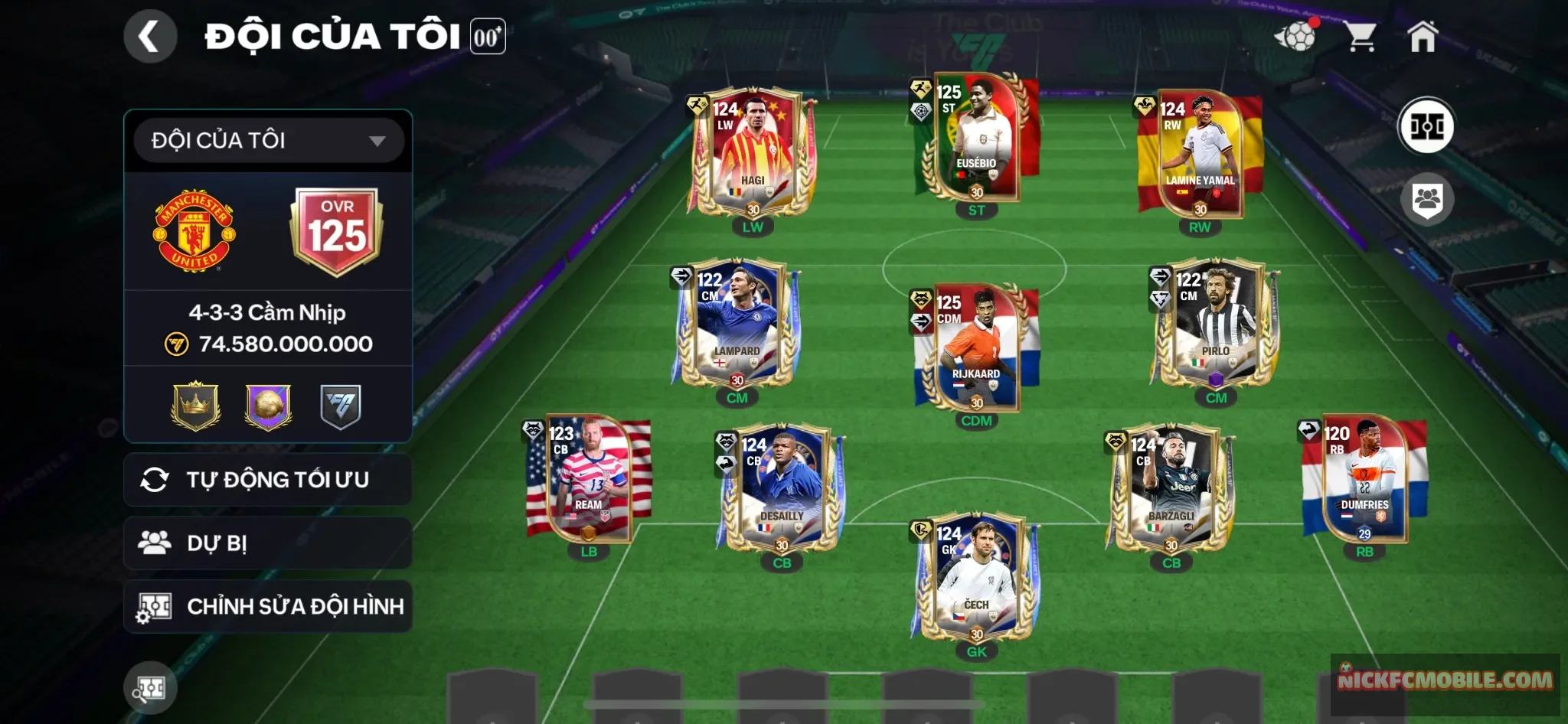 Ovr125 - Rijkaard 120 + Eusebio 120 + 6 cầu thủ 119 đẹp + dư 1k mảnh siêu sao anh em lụm