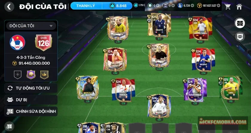 Ovr 126, dư 10K mảnh