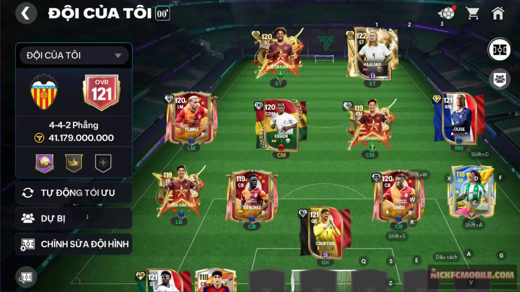 Acc ovr 121 4 cthu 119 khung đẹp kèm nhiều cầu thủ 118...