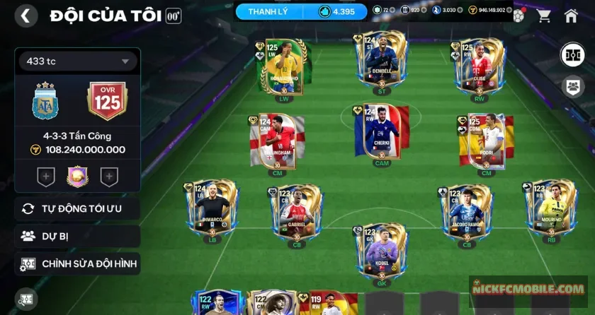 Ovr 125, 4k4 mảnh
