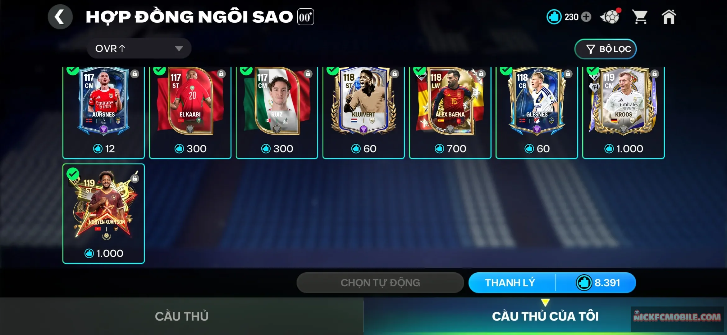 8k3 mảnh có tony kroos và nhiều cầu yhur khác cho anh em cày chạy xây đội hình