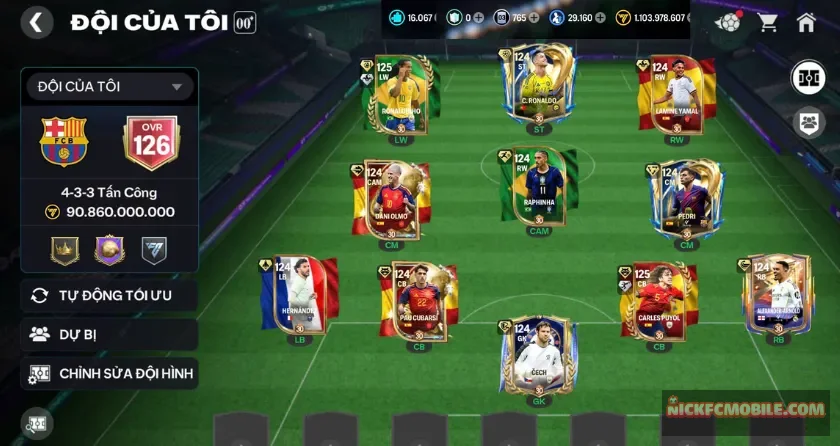 Ovr 126, 16K mảnh, 29K hhth