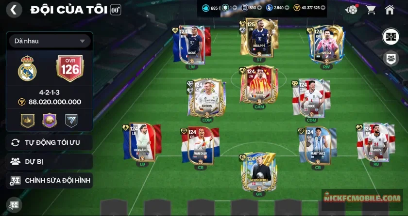 Ovr 126, 2k9 mảnh