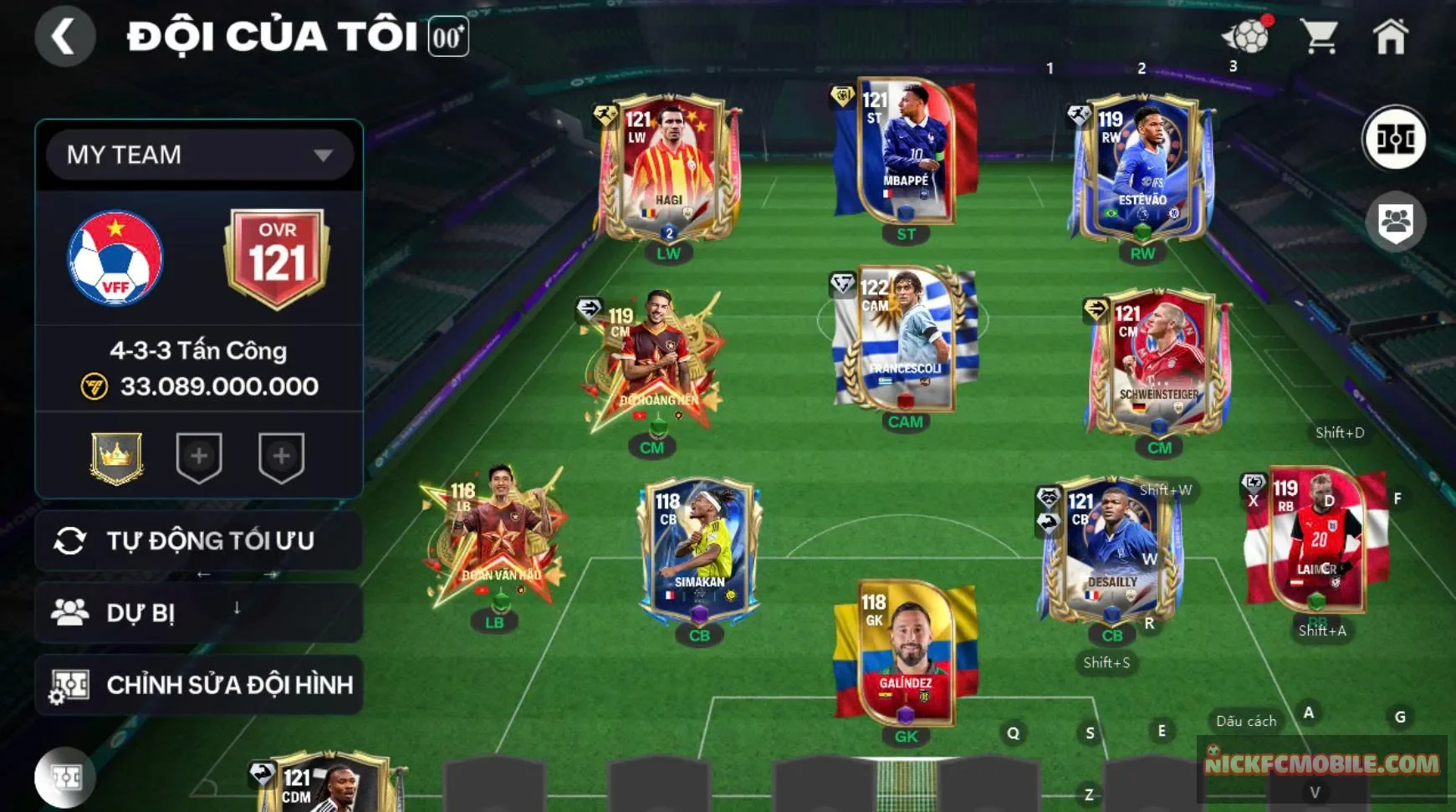 Acc ovr 121 4 cthu 119 hot (m3p, hagi, desali,...) dư 2000 mảnh,.....