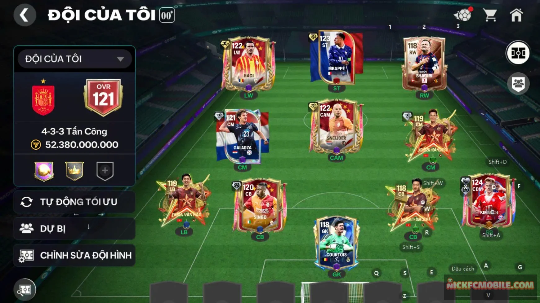 Acc ovr 121 4 cthu 119 hot có m3p....
