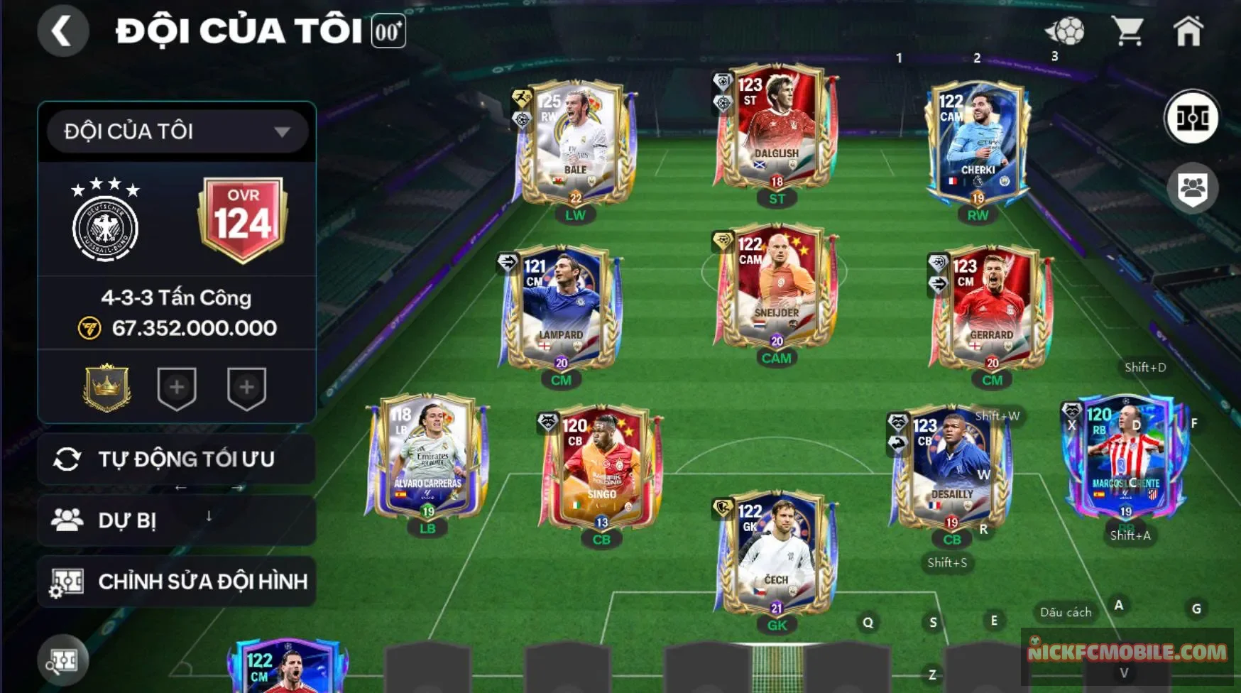 Acc ovr 124 bale 120 kèm nhiều cthu 119 hot....