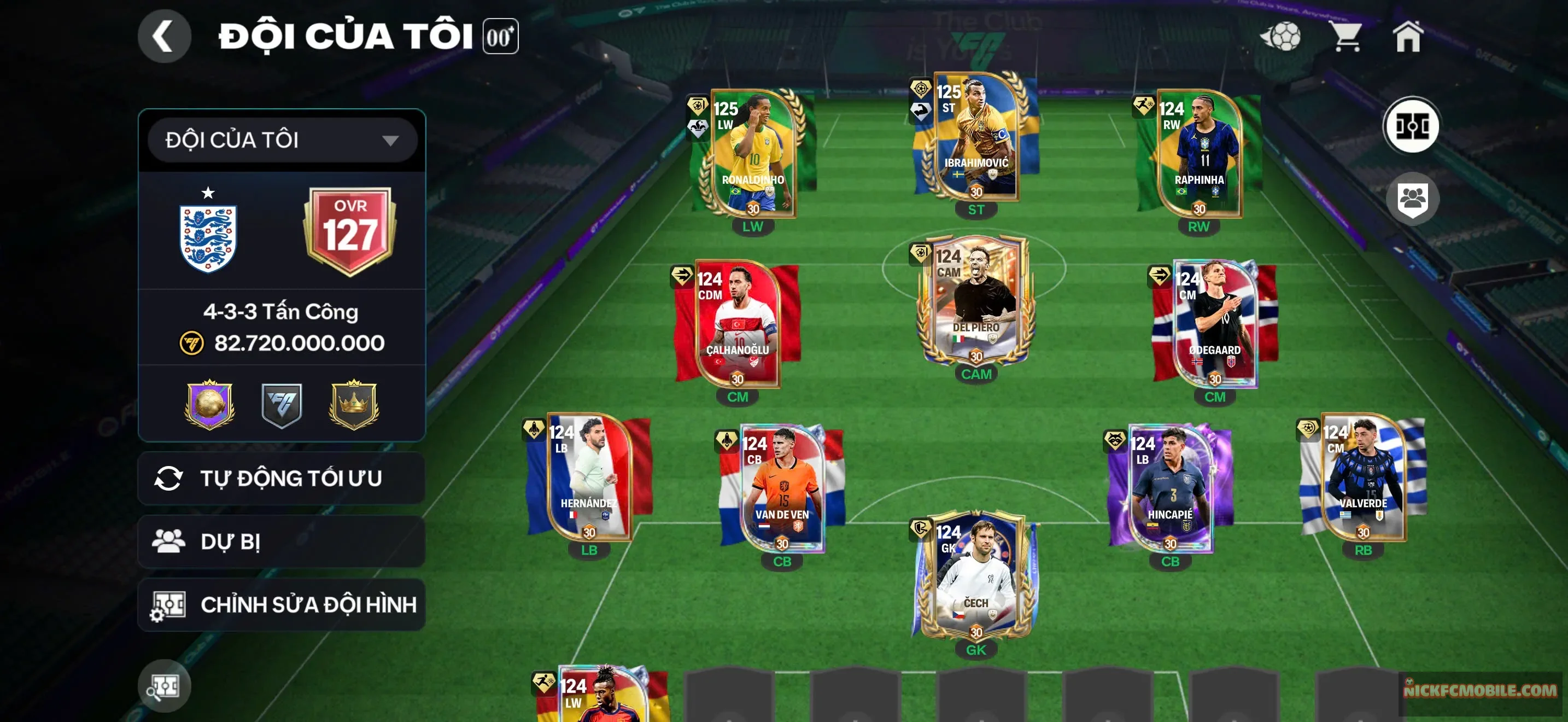 ACC OVR 127+, RONALDINHO+ IBRA OVR 120, 10 CẦU THỦ 119, DƯ 6K THĂNG HẠNG, 3K4 MẢNH , ACC NGON ĐH KHOẺ AE ĐÁ RANK NGON