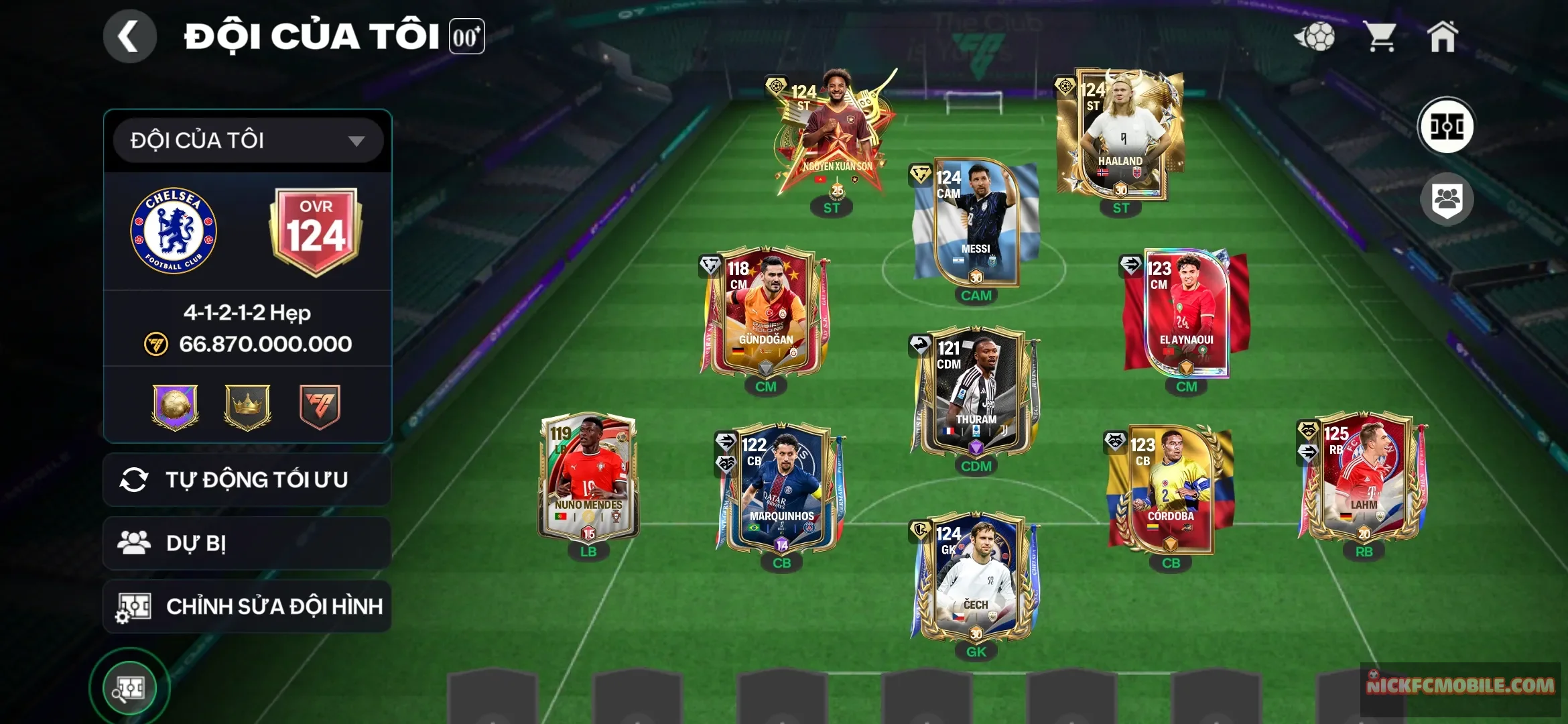 Đội hình ovr 124 + 48k gem cho anh em nâng cấp đội hình rank thới giới vẫn còn leo được để thêm tài nguyên