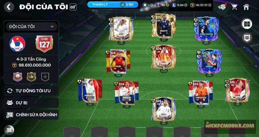 Ovr 127, 3k mảnh, 16K hhth
