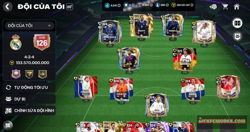 Ovr 126, 4k6 mảnh