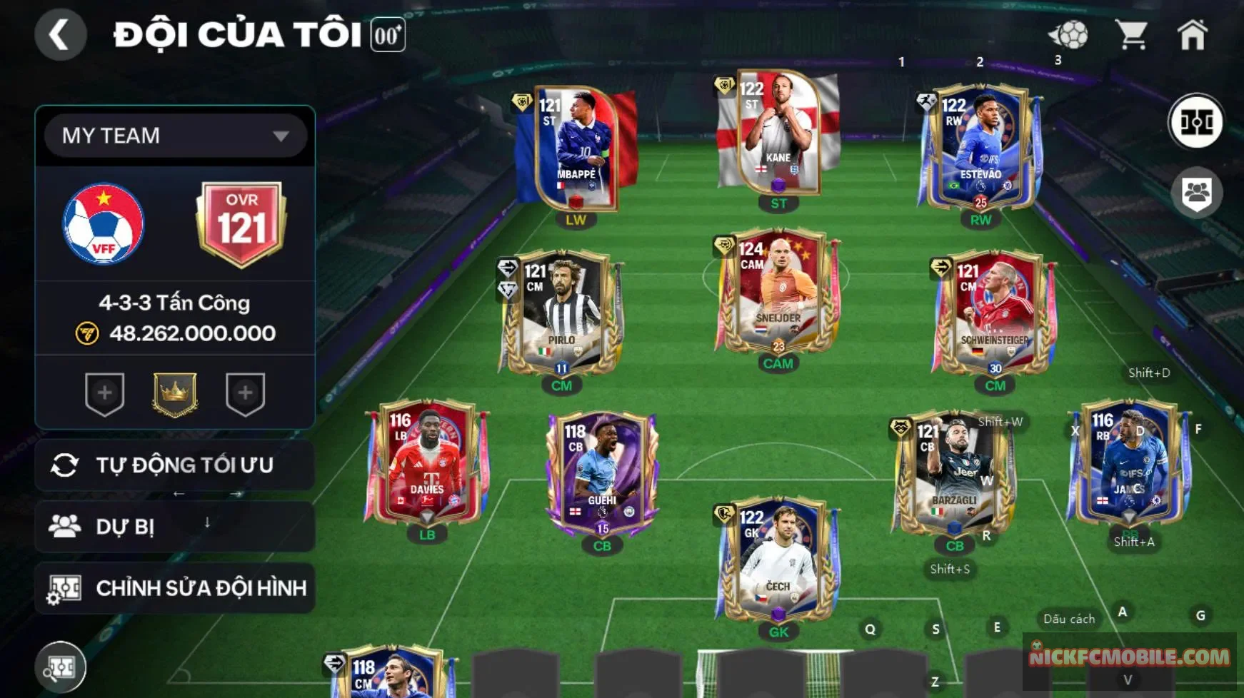 Acc 7 cầu thủ 119 hot ( m3p, kane, cech,....), gần nổ bull A,....
