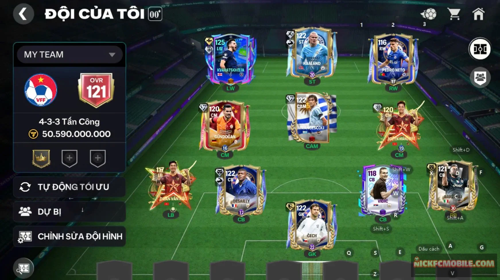 Acc Kavaratkhelia 120 kèm  4 cầu thủ 119 hot, dư 25k gems.....