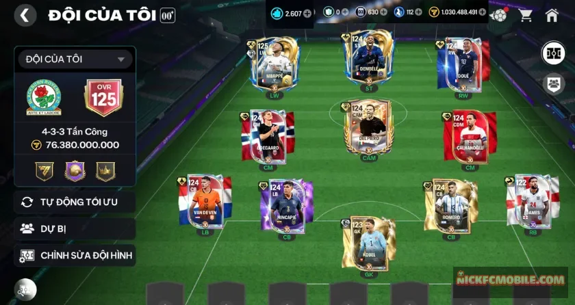 Ovr 125, 2k6 mảnh