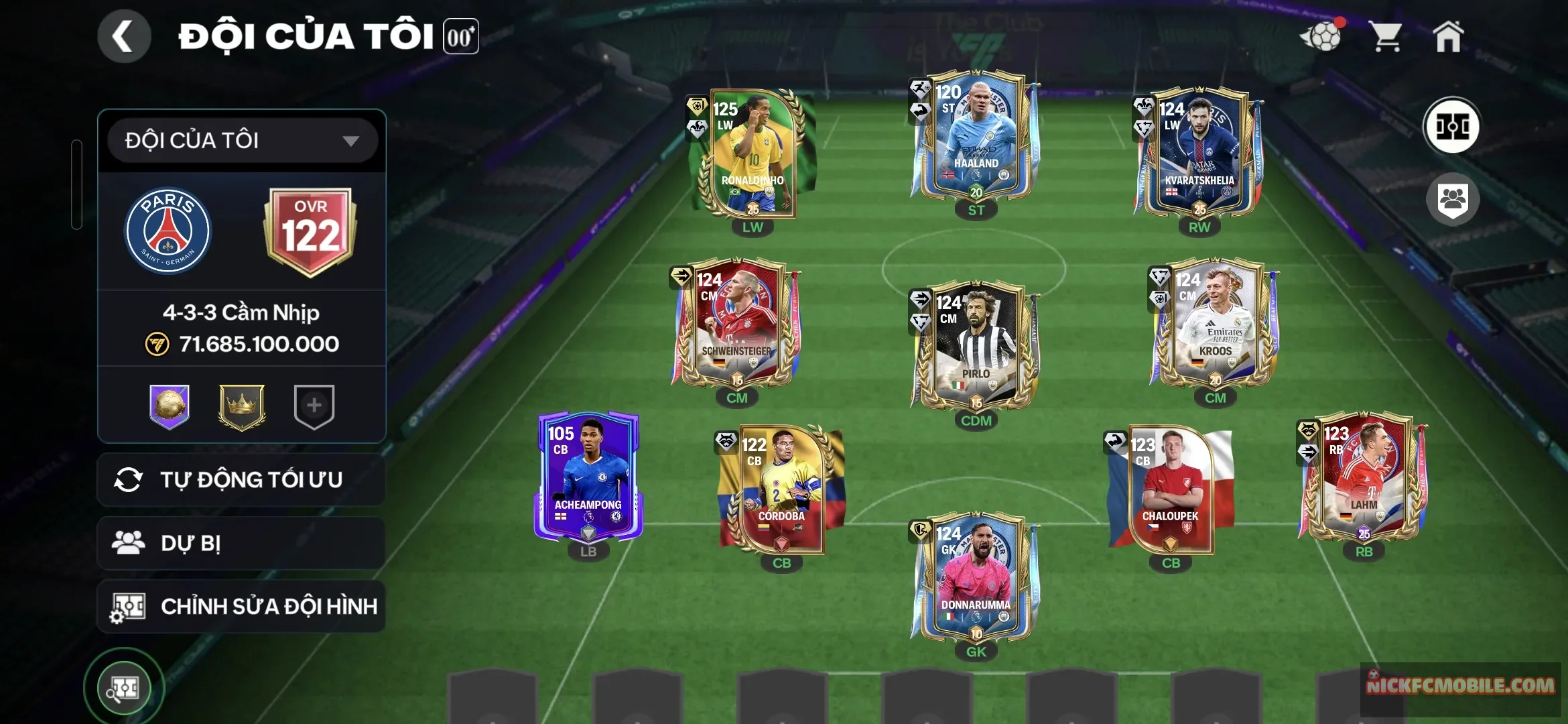 Acc 2cthu ovr125. Dư 65k gem,6k2 mảnh hợp đồng ngôi sao