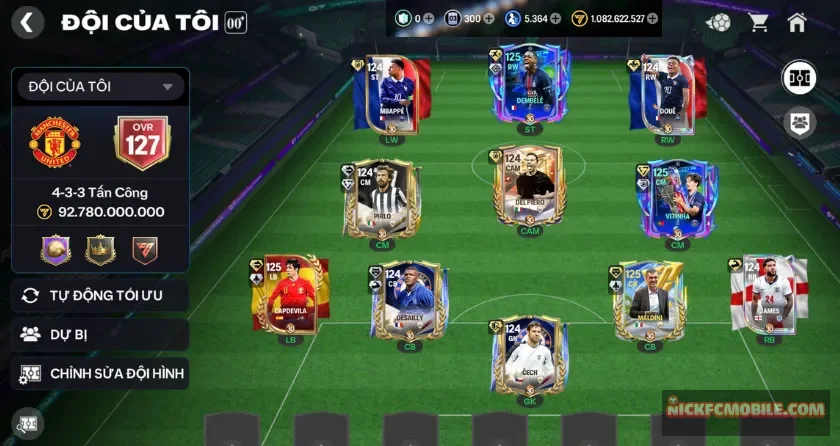 Ovr 127, 5k3 mảnh