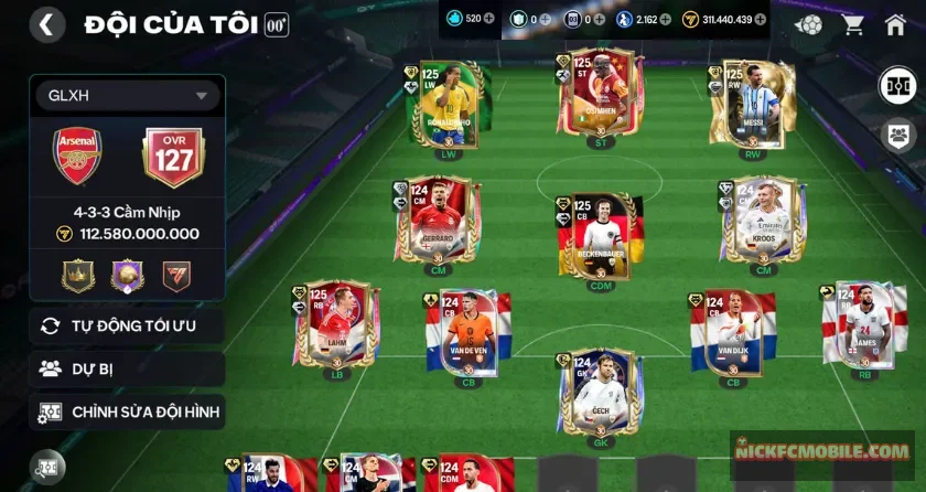 Ovr 127, 520 mảnh