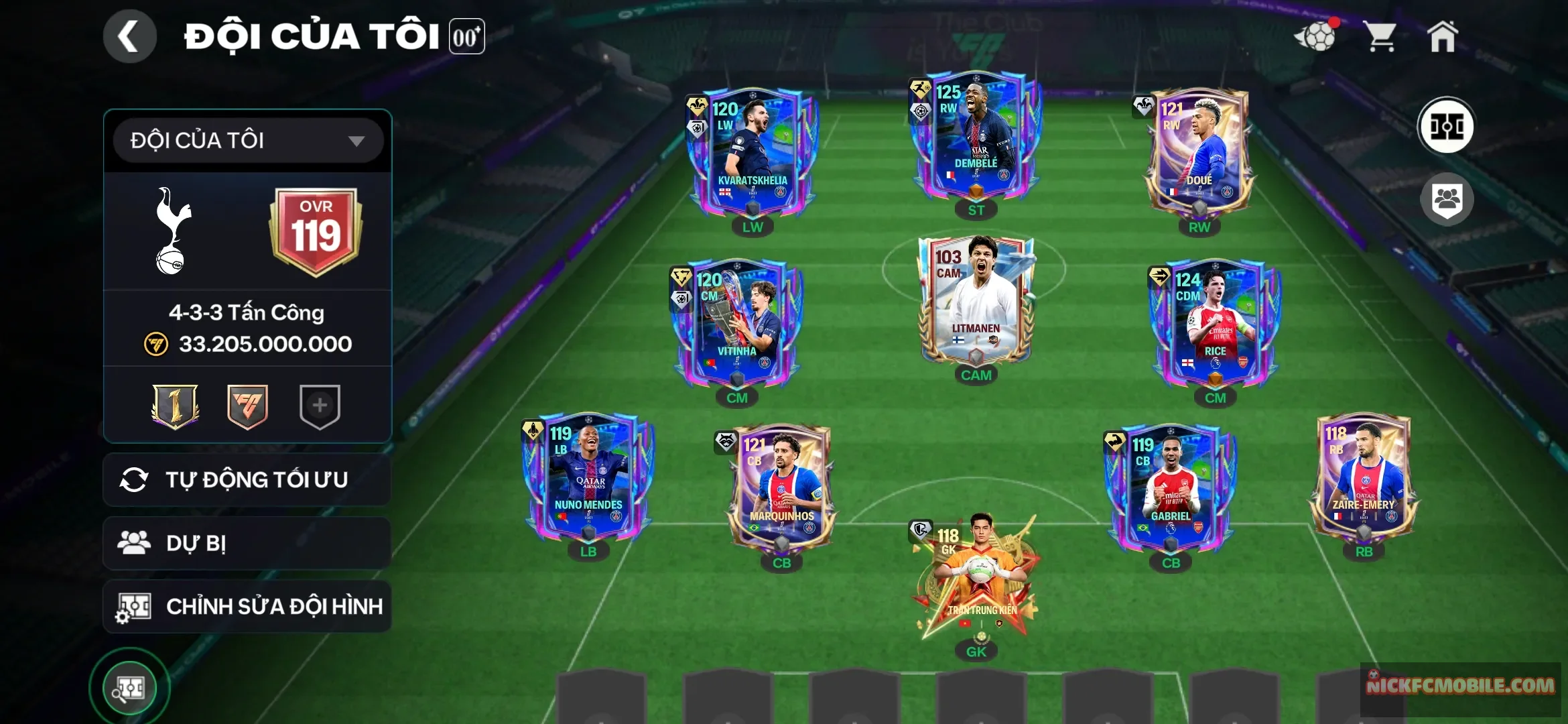Bộ 3 psg cho anh em thích build team psg hoặc buill đội hình đá rank dư 11k5 hhth