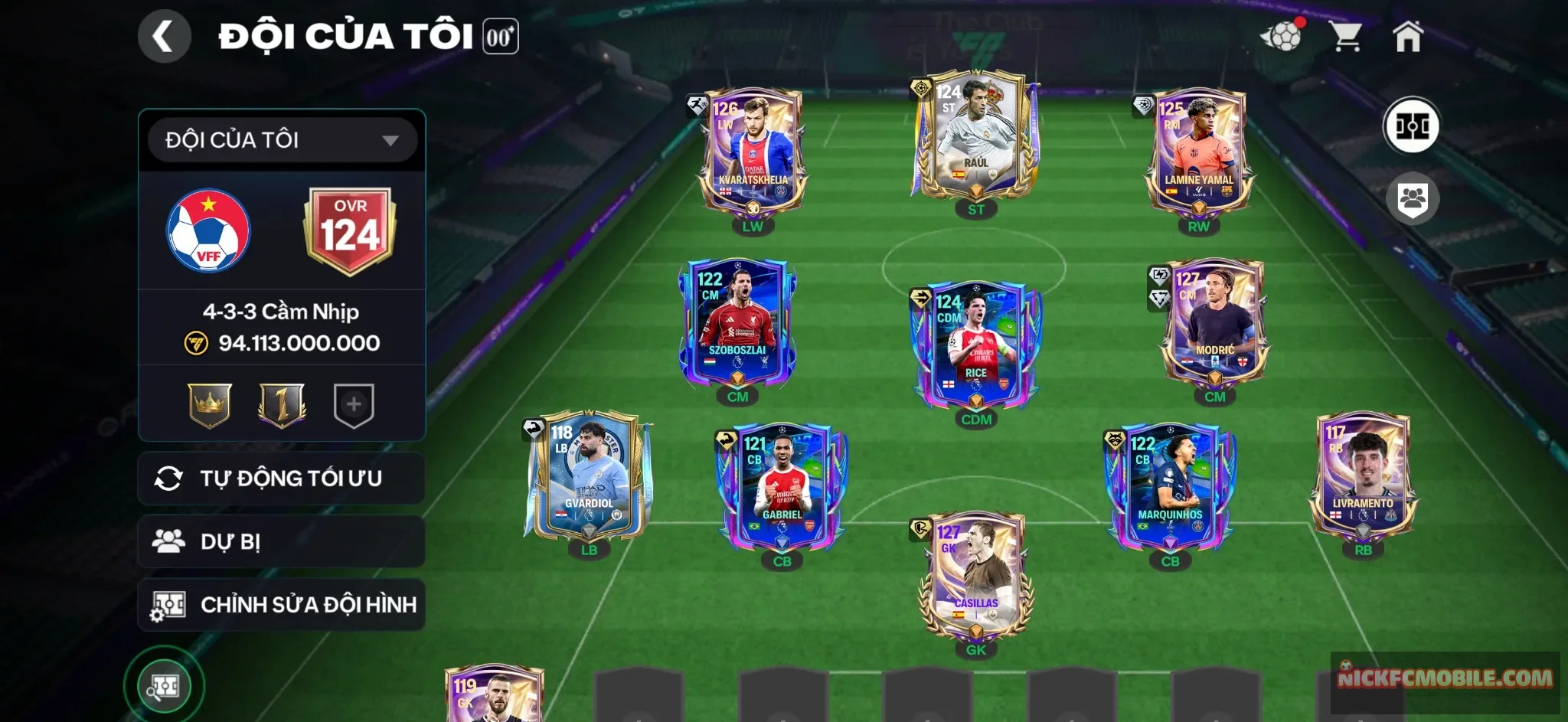 Kva + Raul + Yamal + full dàn cực ngon.