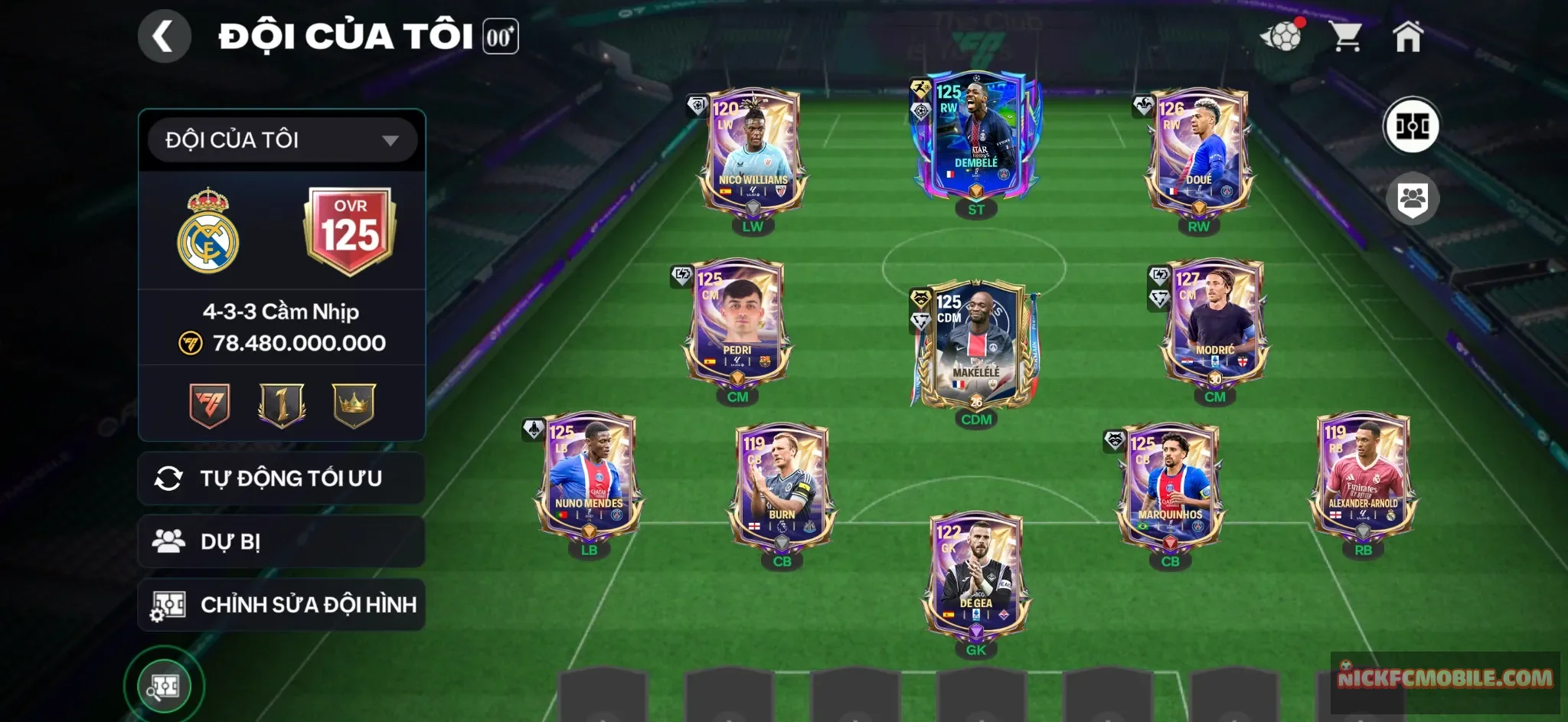 OVR 125 - Full 119 120 118 cho ae đá.