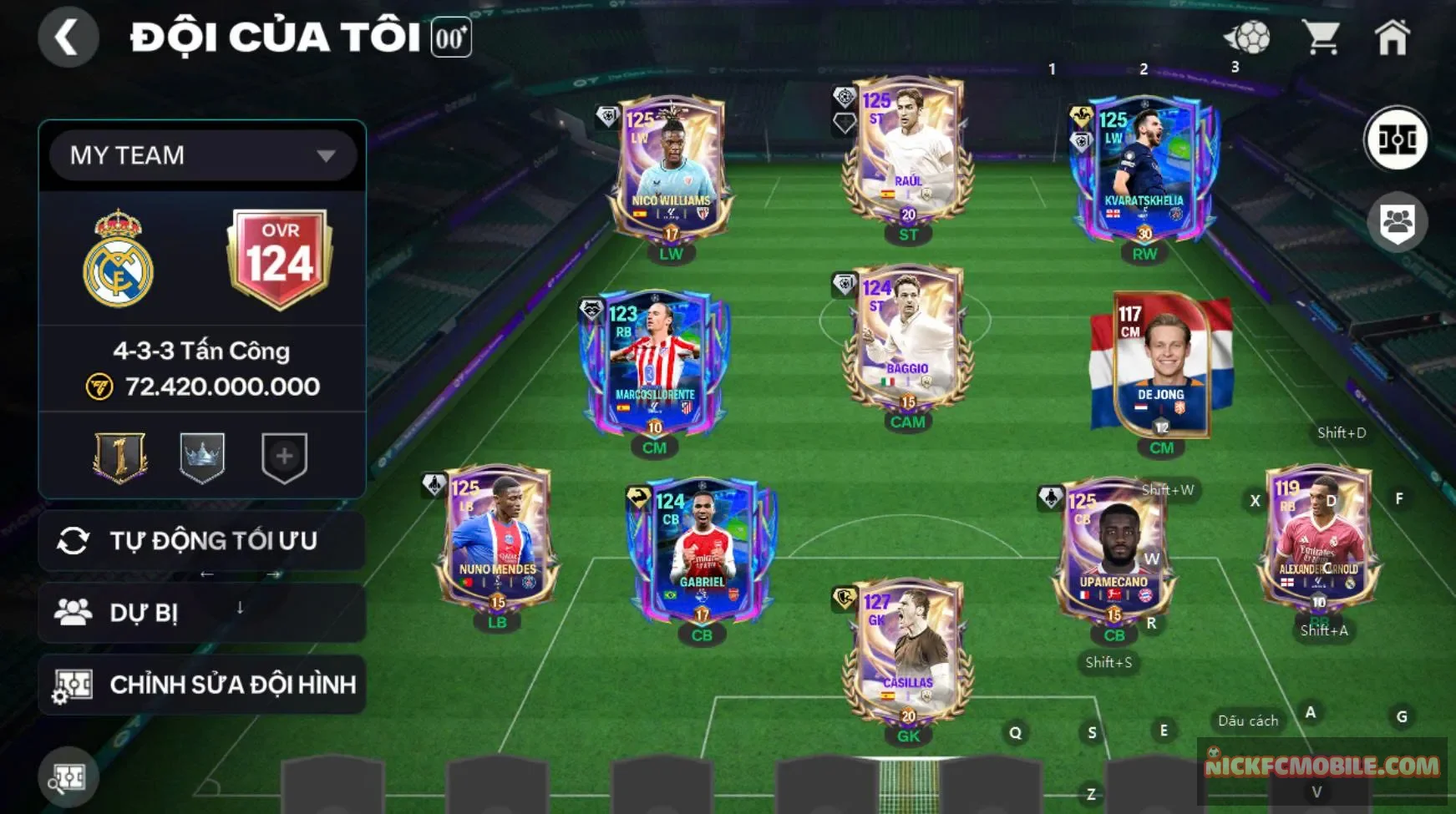 Acc ovr 124 nhiều cầu thủ hot, dư 10k5 mảnh,....