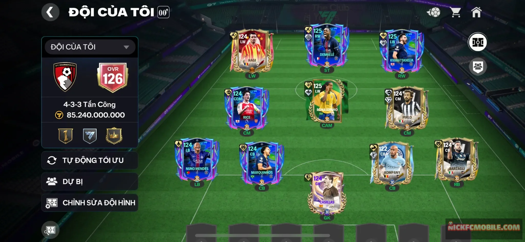 Dem UCL+ Kravat UCL+ rô vẩu+ Kompany+ Iker 122 và khung đẹp + dư gần 10k mảnh trao đổi + đã mở chuỗi vé