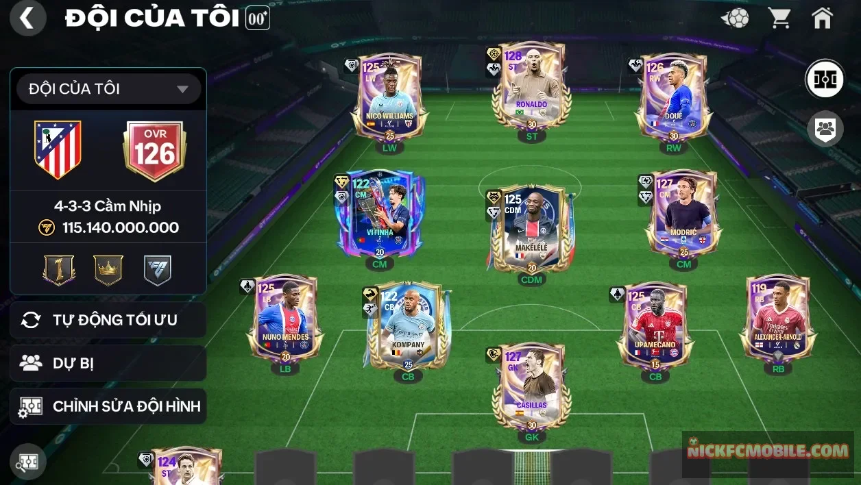 S7 - ĐH 115B  RONALDO BÉO 123 + 2 CON 122 + 30K ĐIỂM HỢP ĐỒNG + 93K ĐÁ QUÝ  Garena TTT
