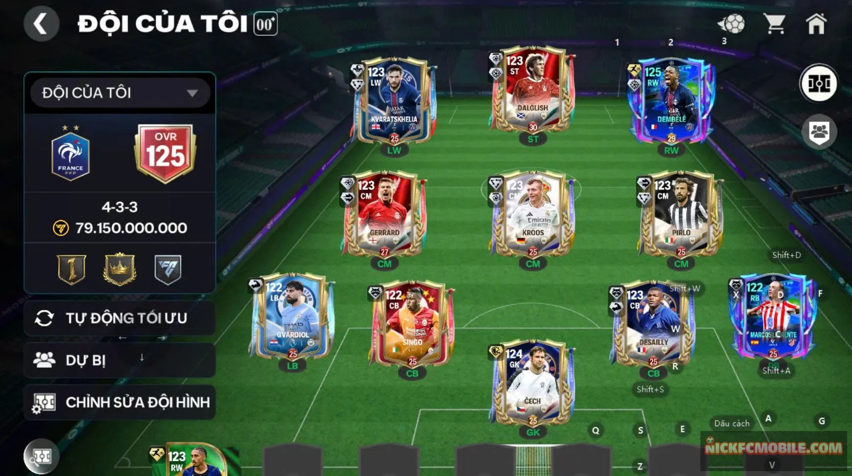 Acc ovr 126 Modric 122 kèm 5 cthu 120 hot ( karvas, dembele, yamal, vitinha,....),...