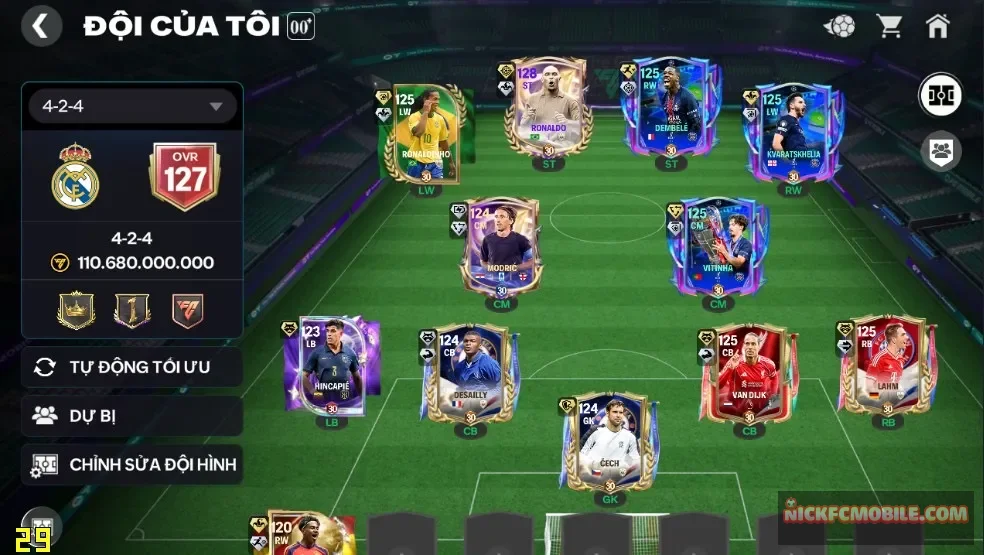 S7 - ĐH 110B  RONALDO BÉO 123 +  4 CON 122   Garena TTT