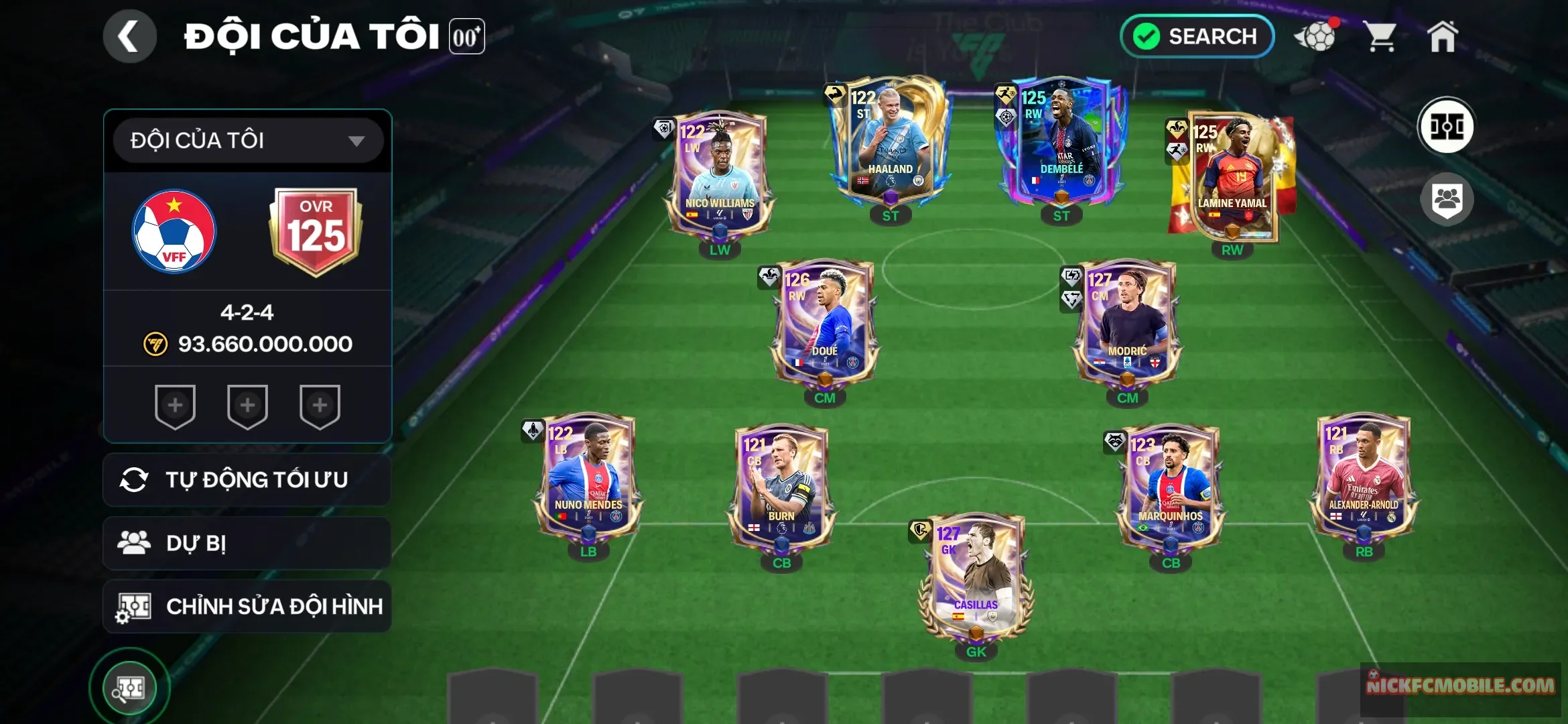Ovr 125 khung quá đẹp nhiều cầu thủ 120 121 và 122 tài nguyên như ảnh acc chưa nạp đầu