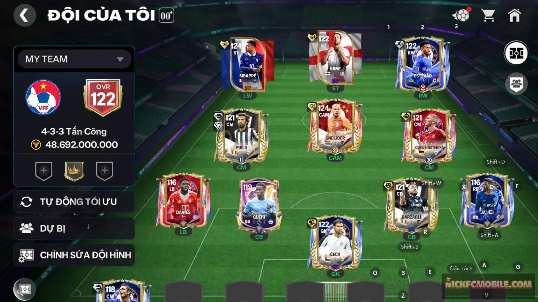 Acc ovr 122 7 cthu 119 playsytle hot (m3p, kane, cech, snider,..)