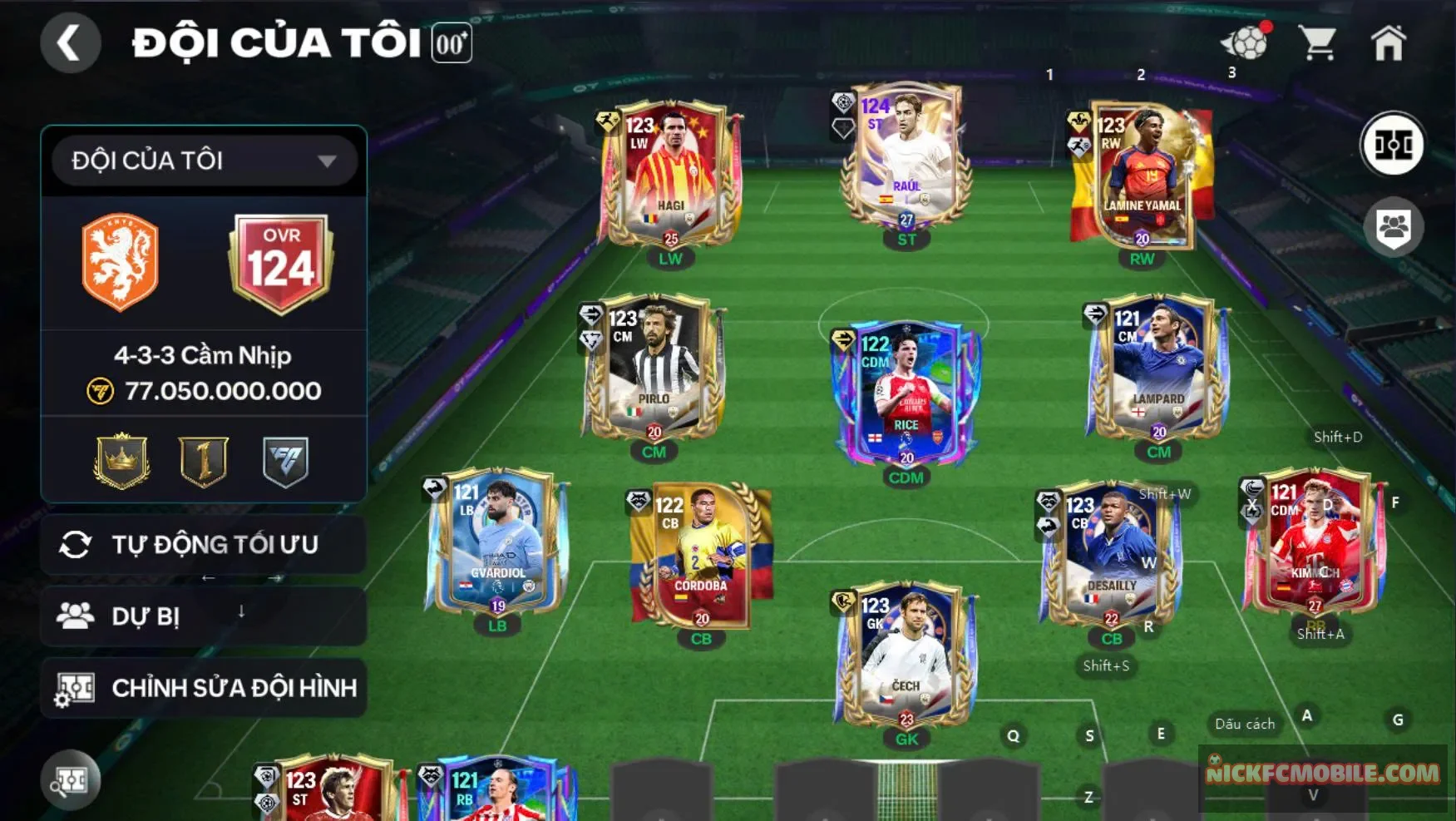 Acc ovr 124 Yamal 125 kèm nhiều cthu playstyle hot,...
