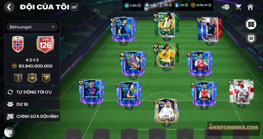 Ovr 126, 5K9 mảnh