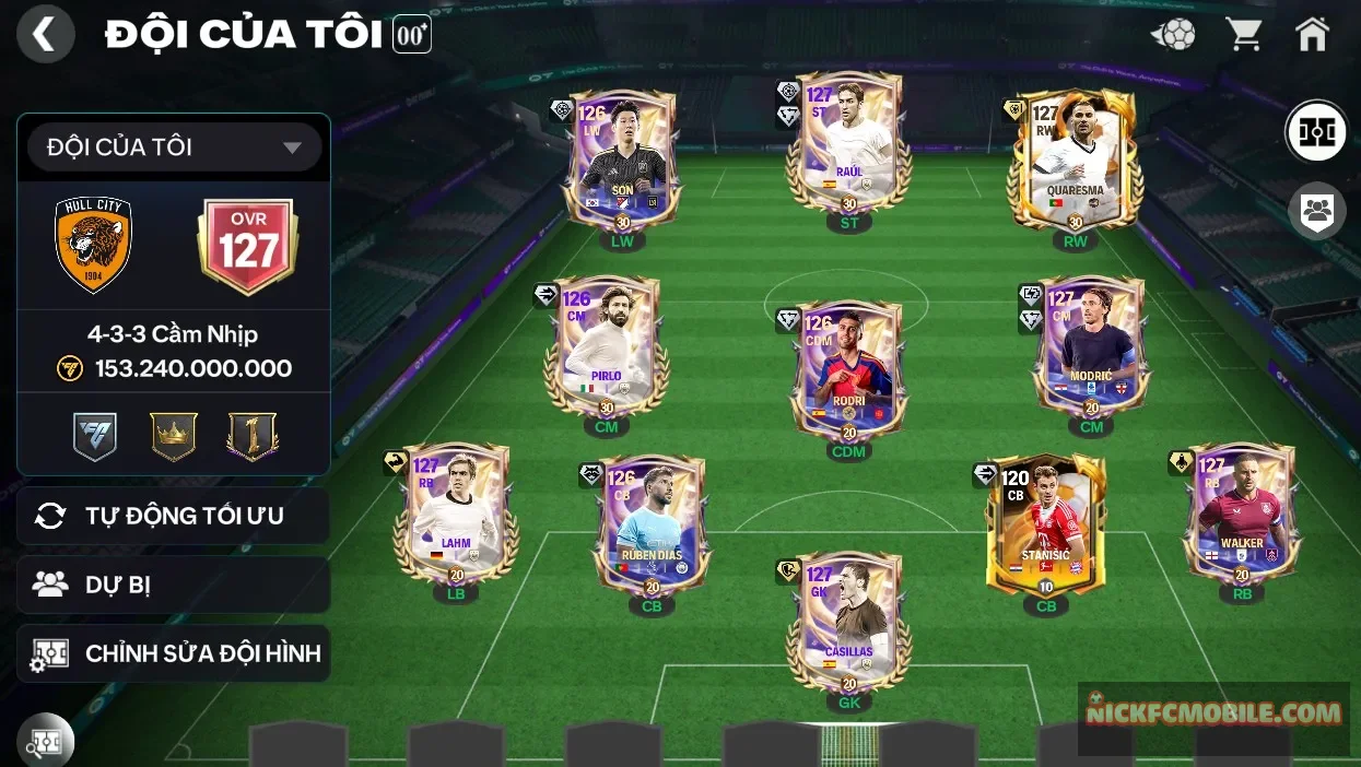 Ovr 127 6thu127 Raul+ Modric+ thẻ đổi tên+2 sổ vé