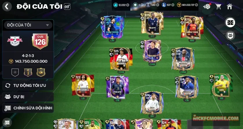 Ovr 126, 12K mảnh, 7 cầu thủ 120