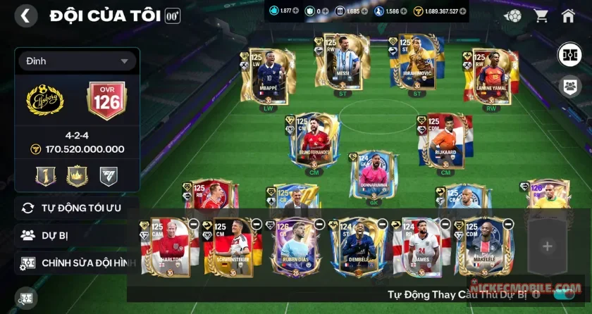 Ovr 126, 12 cầu thủ 120