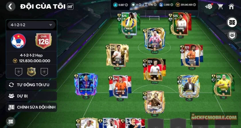 Ovr 126, 8 cầu thủ 120