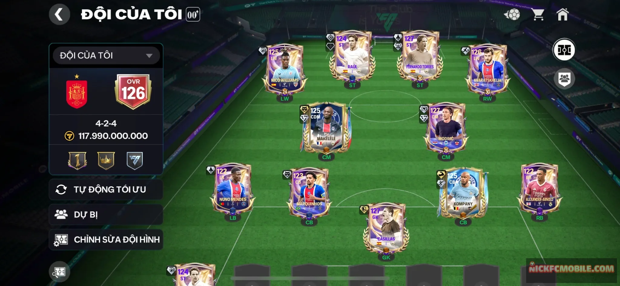 Ovr126 - 4 cầu thủ 127 + dư 10k4 mảnh trao đổi