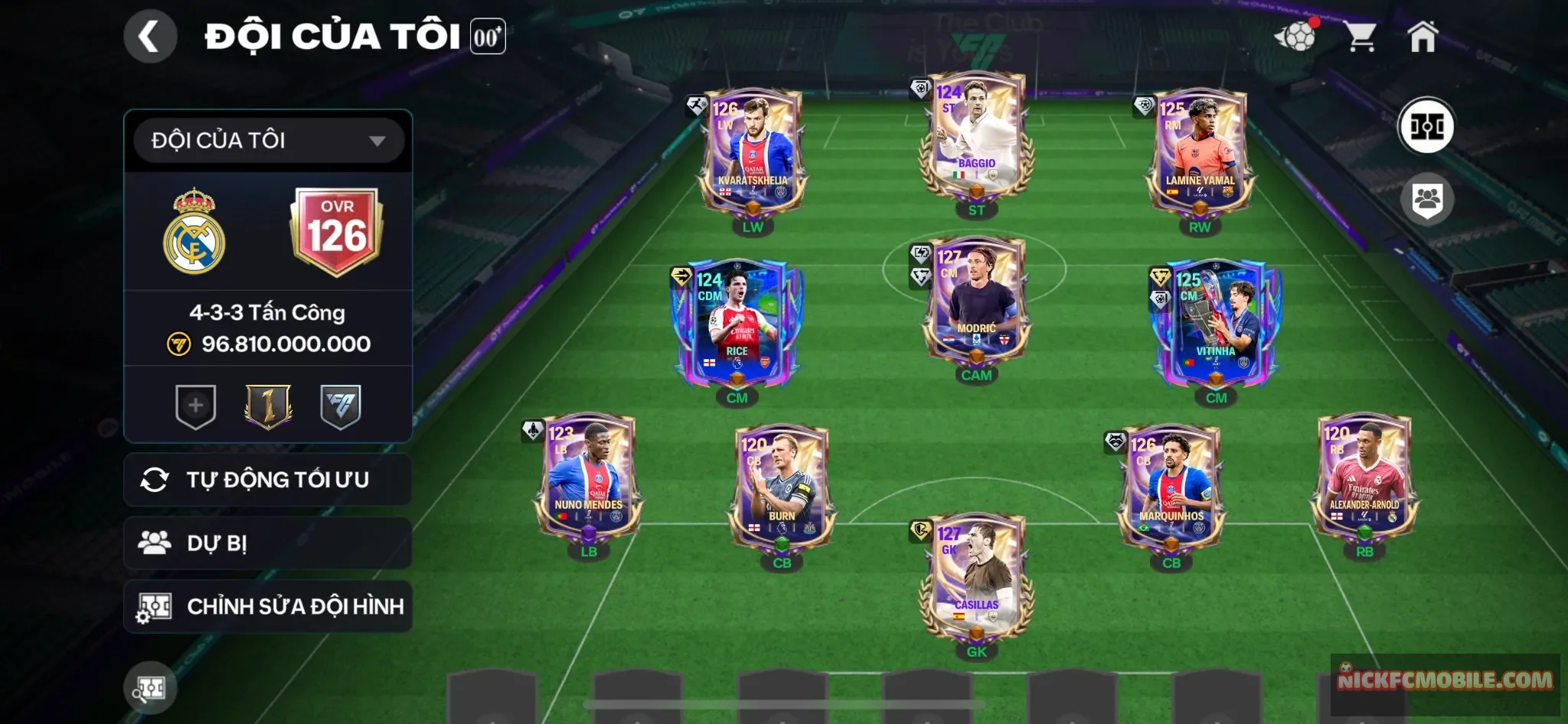Ovr126 khung đẹp 2 cầu thủ 127 dư 5k mảnh trao đổi