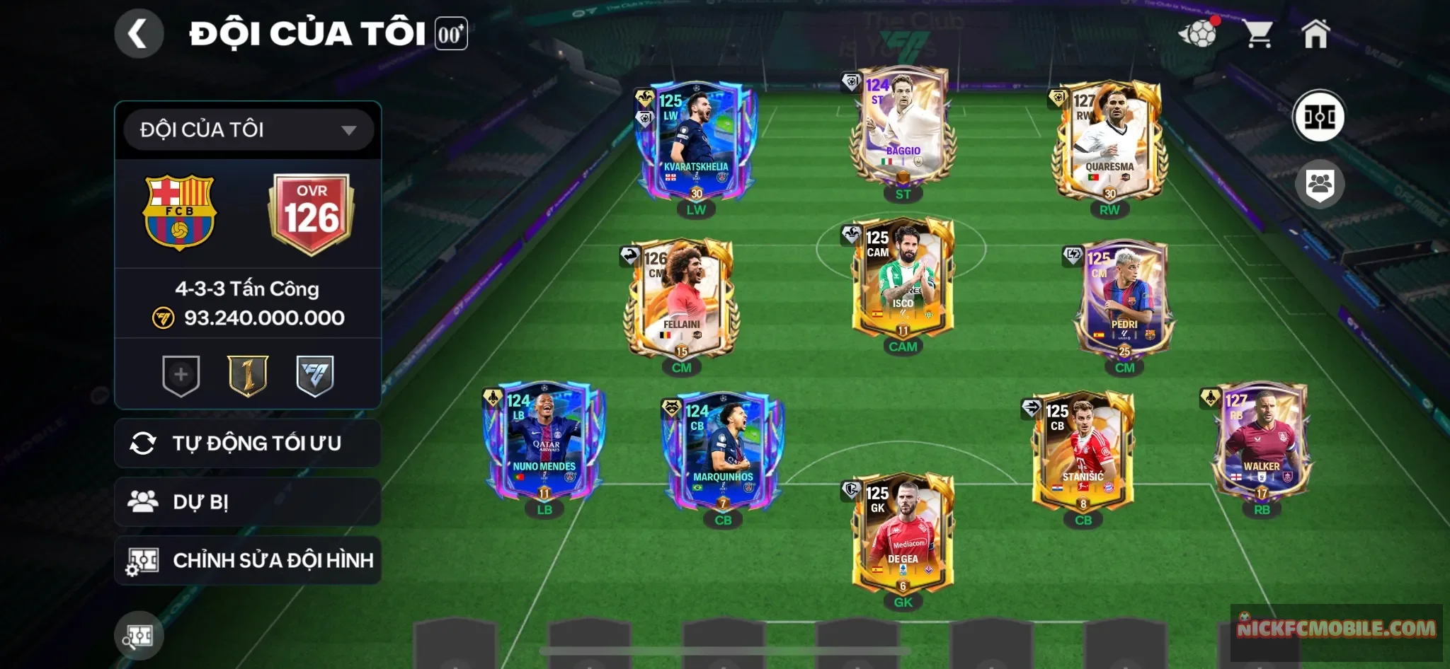 Ovr126 - 2 cầu 127 + dư hơn 9k mảnh trao đổi + cầu bán đc