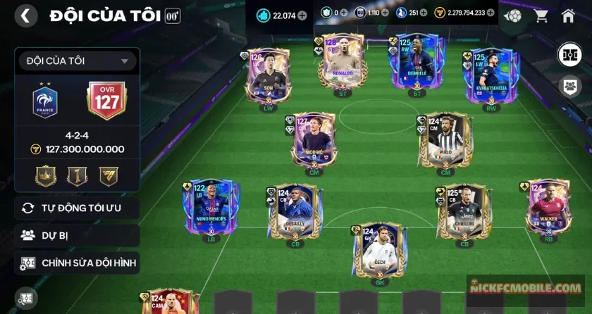 Ovr 127, Rô béo, 22K mảnh