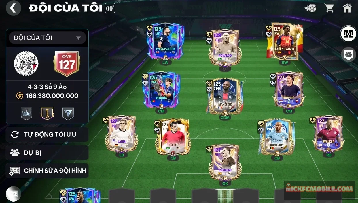 S3 - ĐH 166B  RONALDO BÉO + LUCIO 123  + 4 CON 122  Garena TTT